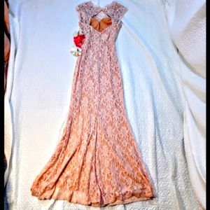 Stunning rhinestone Floor length gown VINTAGE